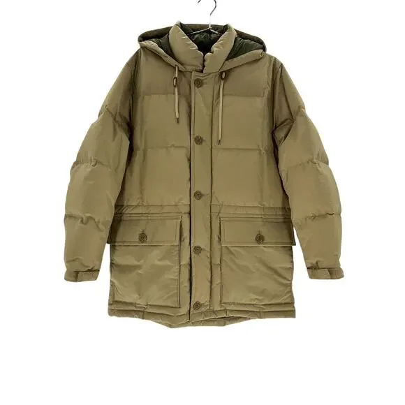 Todd Snyder Tan Nylon Japanese Mid Down Parka Jacket Size L - Picture 2 of 4